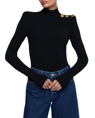 Jennis Mock Neck Knit Bodysuit