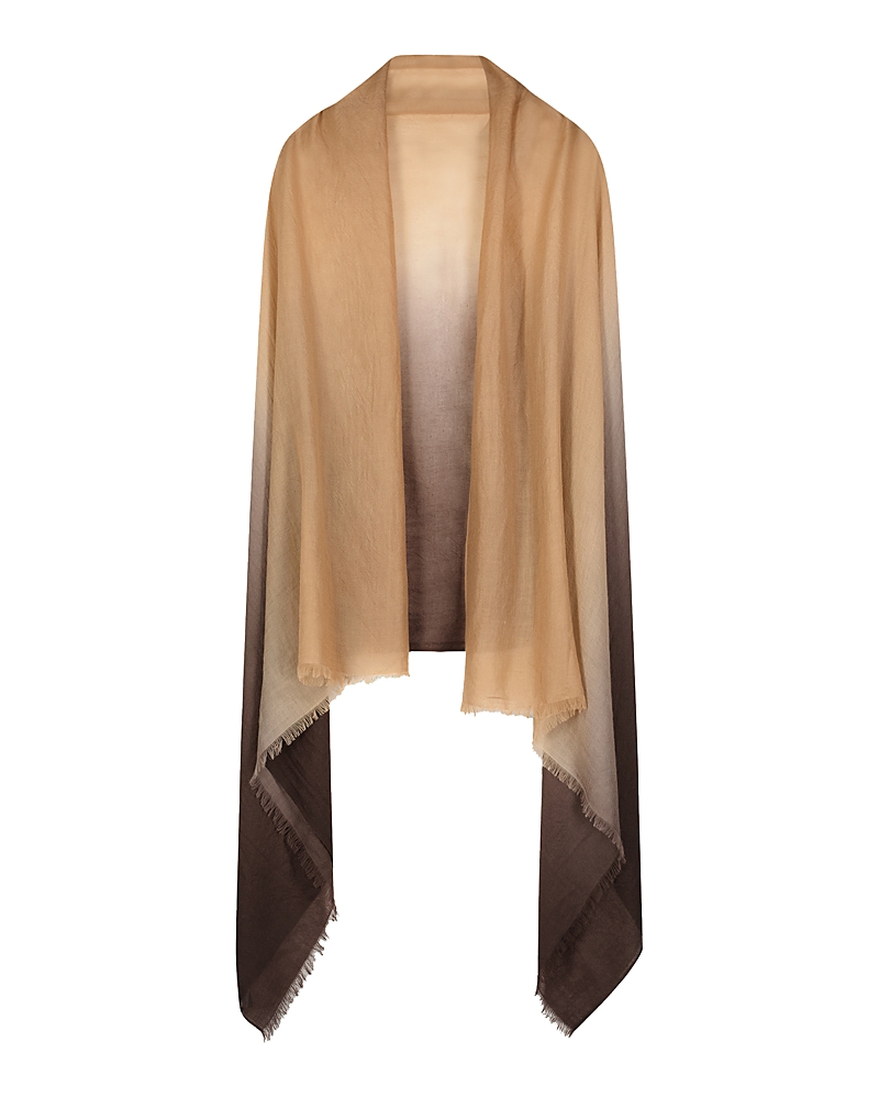 Sofia Cashmere Cashmere Ombre Scarf In Camel Brown