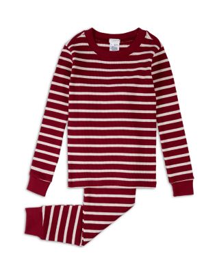 Unisex Striped Thermal Pajama Set - Little Kid, Big Kid 
