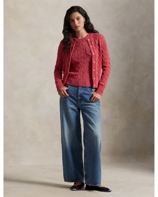 Cotton Cable Knit Cardigan