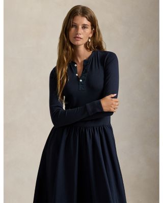 Cotton Henley Dress