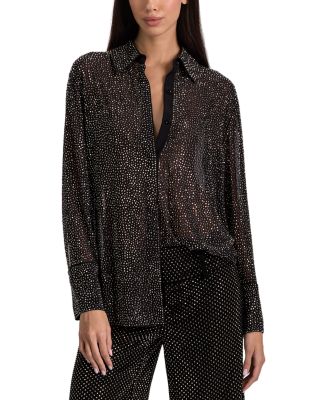 Embellished Button Down Top