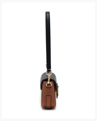The Clover Colorblock Pebbled Leather Shoulder Bag 
