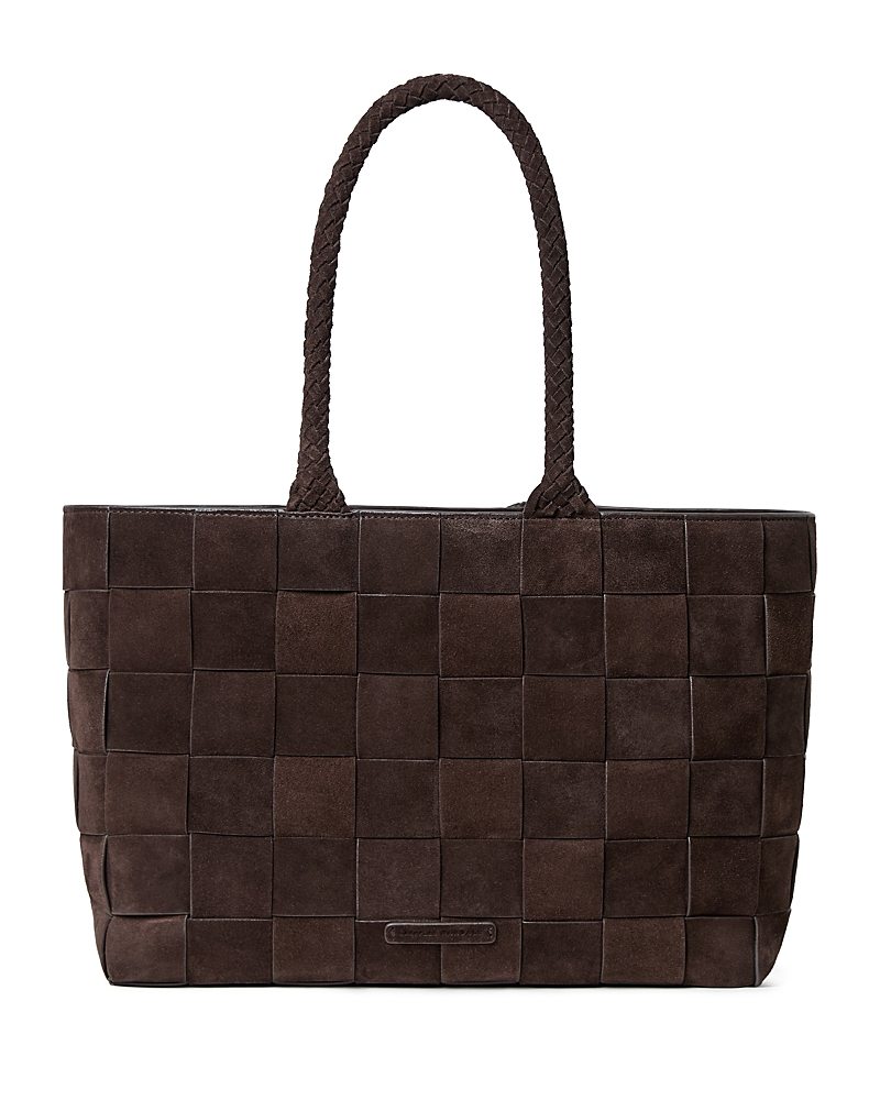 Loeffler Randall Klara Large Woven Suede Tote Bag In Brown