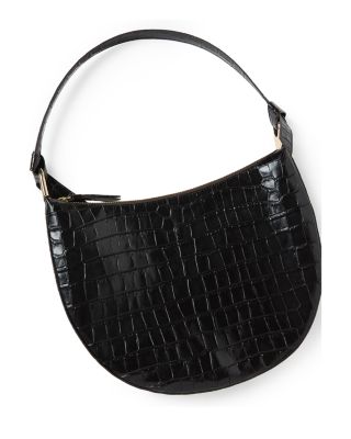 Harlow Medium Embossed Leather Fling Shoulder Bag