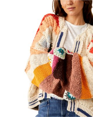 Clear Skies Mixed Stitch Drop Shoulder Cardigan