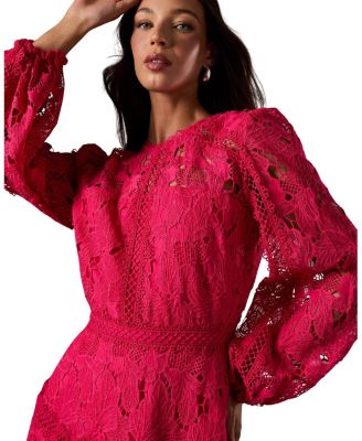 Lace Panelled Long Sleeve Dress