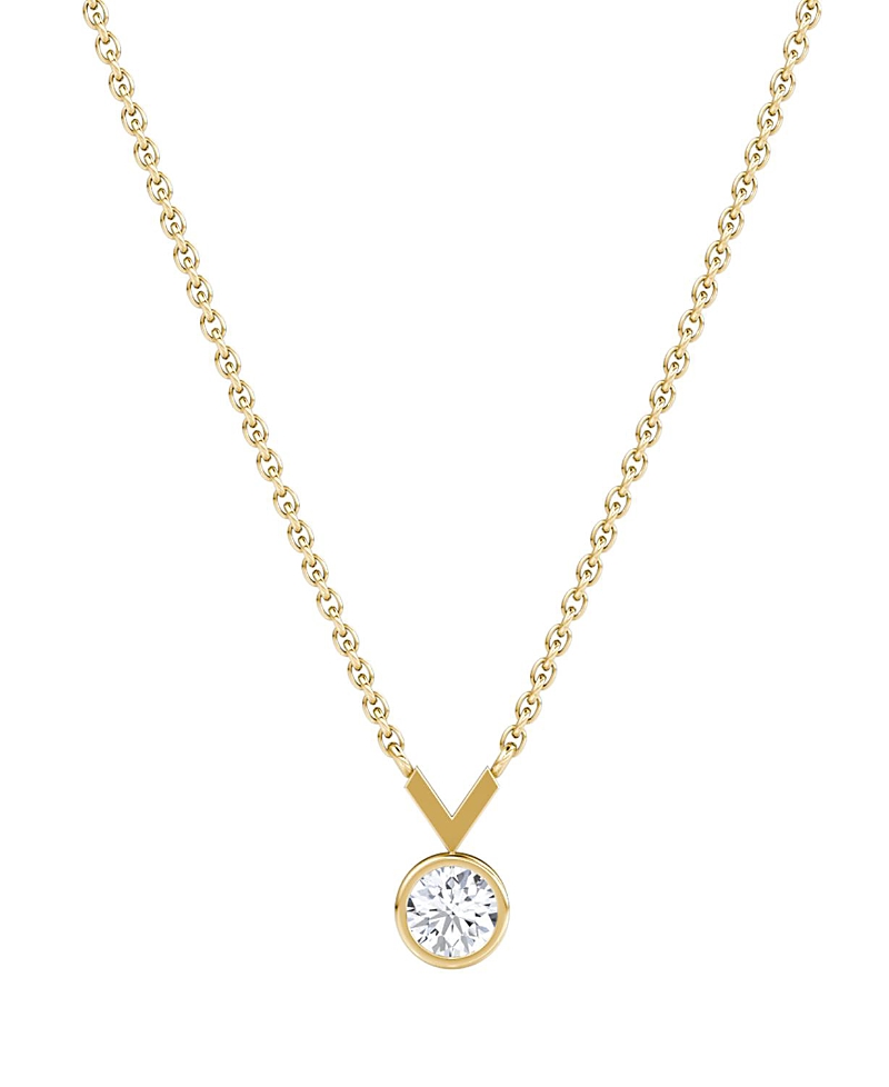Vrai Arrow Necklace in 14K Gold, 0.25ctw Round Brilliant Lab Grown Diamond