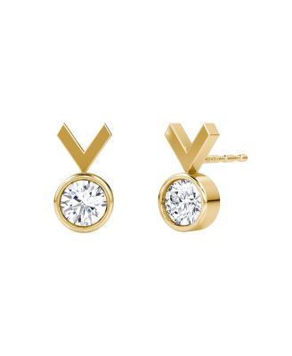  Arrow Stud in 14K Gold, 0.50ctw Round Brilliant Lab Grown Diamond