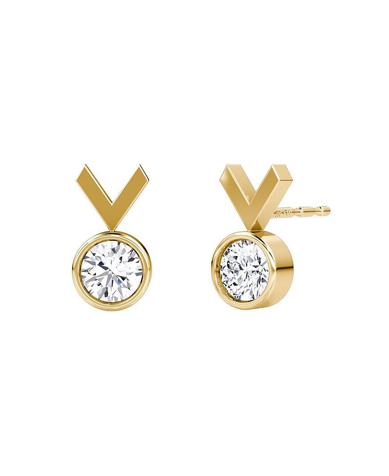 Vrai Arrow Stud In 14k Gold, 0.50ctw Round Brilliant Lab Grown Diamond In Gold
