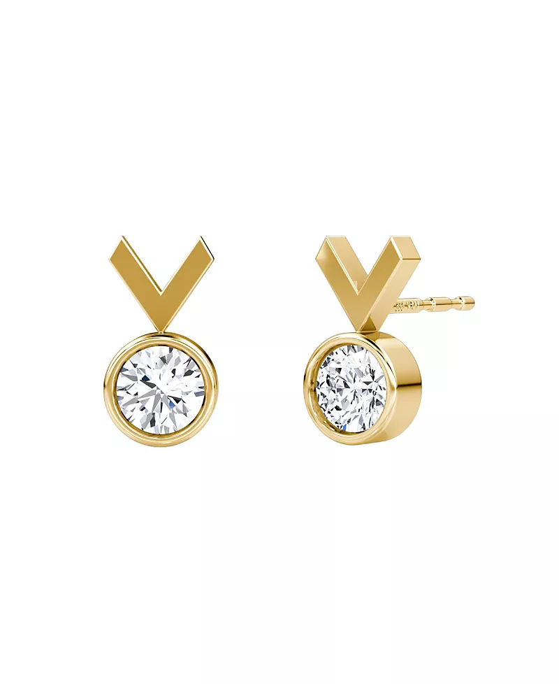 Vrai Arrow Stud in 14K Gold, 0.50ctw Round Brilliant Lab Grown Diamond
