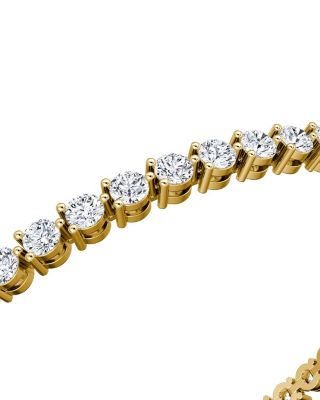  Tennis Bracelet, Medium in 14K Gold, 5ctw Round Brilliant Lab Grown Diamonds, 7"