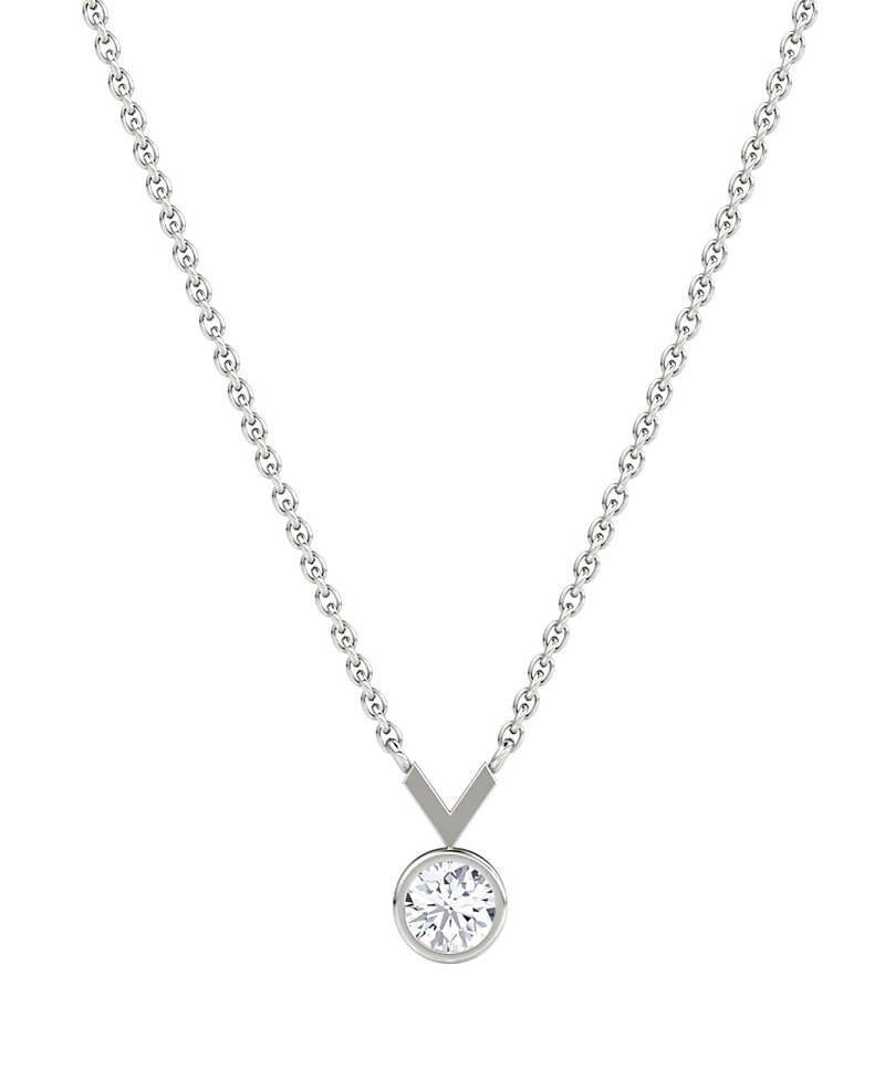 Vrai Arrow Necklace in 14K Gold, 0.25ctw Round Brilliant Lab Grown Diamond