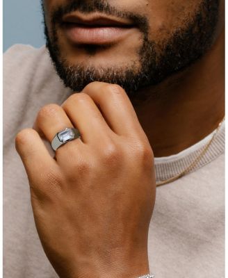  Statement Signet Ring in 14K Gold, 1.0ctw Emerald Lab Grown Diamond