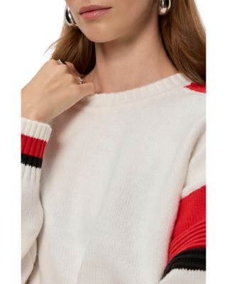 Sporty Stripe Crewneck Sweater