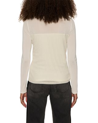 Sparkle Mesh Crewneck Top