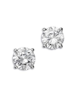 Luxe Collection Certified Lab Grown Diamond Hidden Halo Stud Earrings in Platinum, 4.0 tcw
