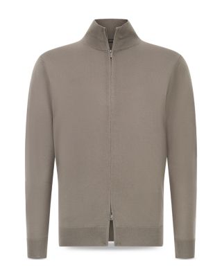 Extra Fine Merino Wool Full Zip Sweater 