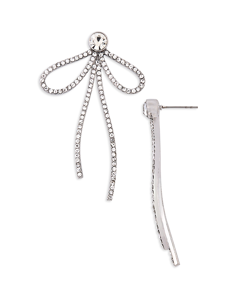 Baublebar Madeline Crystal Bow Drop Earrings In Metallic