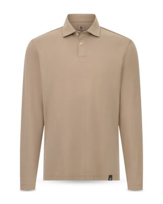 Pima Interlock Long Sleeve Polo