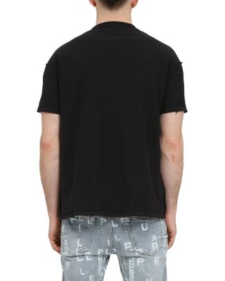 Short Sleeve Textured Inside Out Graphic Tee