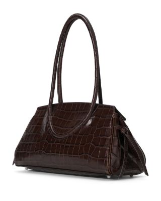 Maude Embossed Leather Shoulder Bag