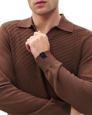 Charles Long Sleeve Wool Polo Sweater