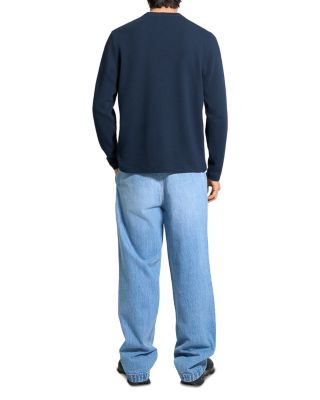 Delroy in Studio T Jacquard Relaxed Fit Long Sleeve Tee