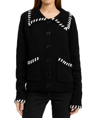 Piper Whipstitch Collared Cardigan Sweater