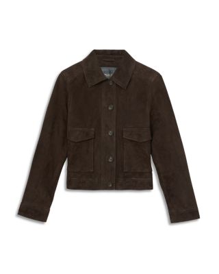 Petite Suede Trucker Jacket