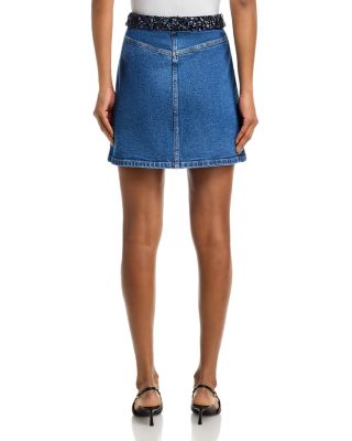 Amara Rhinestone Denim Skirt