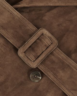 Suede Trench Coat