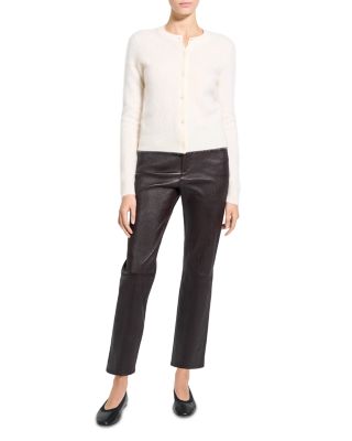  Brushed Crewneck Cardigan in Cashmere