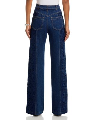 Lace Combo Francine Jeans in Navy/Ocean