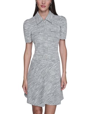 Tweed Knit A Line Dress
