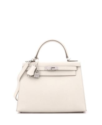Kelly 28 Handbag Light Epsom with Palladium Hardware