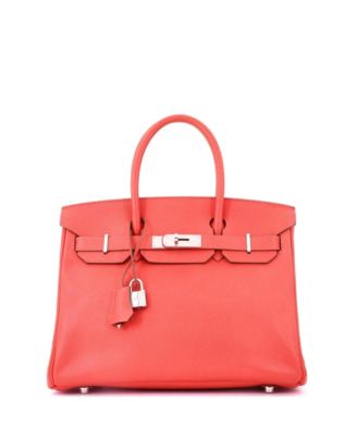 Birkin 30 Handbag Pink Epsom with Palladium Hardware
