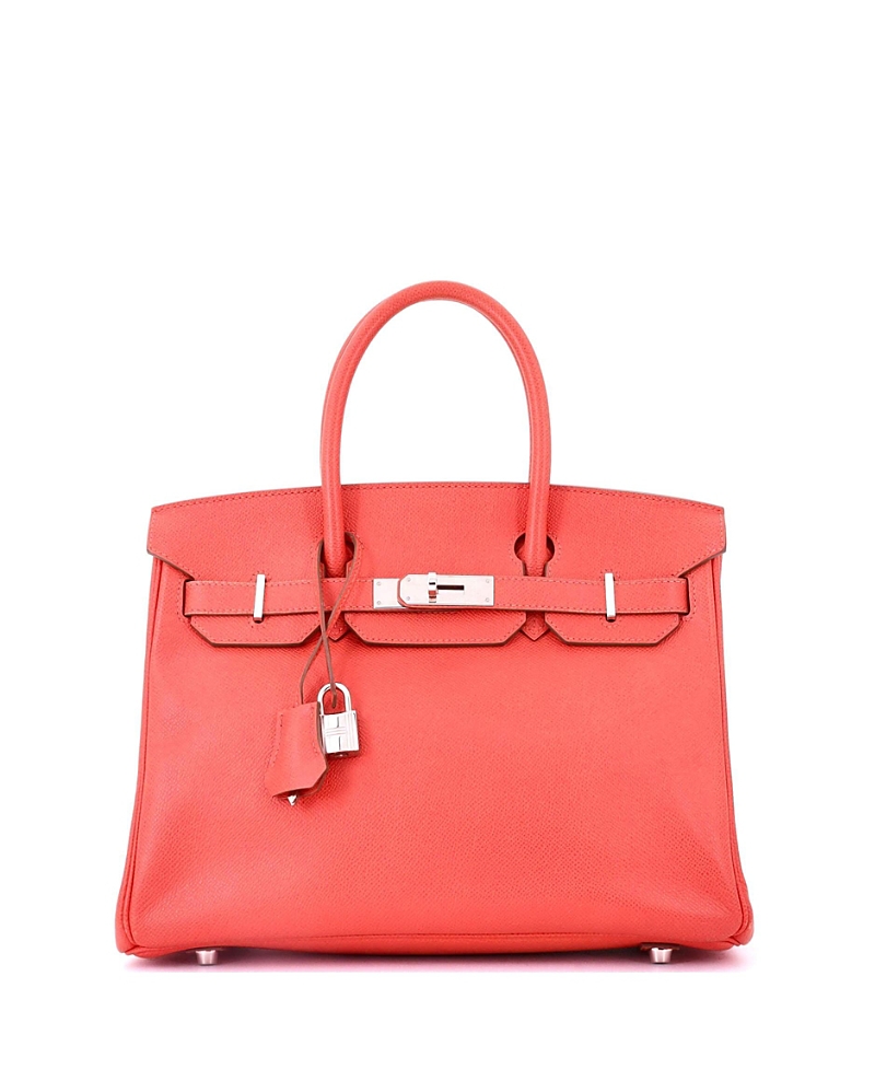PRE-OWNED HERMES Pre-owned Hermes Birkin 30 Handbag Pink Epsom With Palladium Hardware