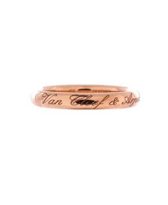  Tendrement Signature Wedding Band Ring 18K Rose Gold