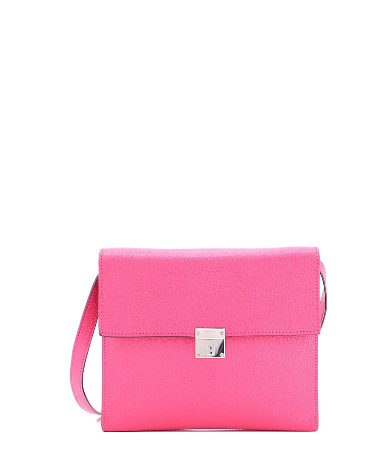 Pre-owned Pre-owned Hermes  Hermes 16 Clic Wallet On Strap Chevre Mysore In Pink