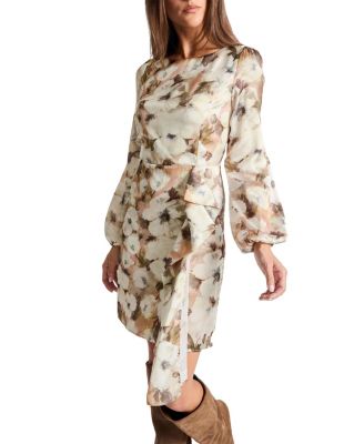 Malia Floral Georgette Long Sleeve Dress