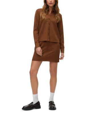 Kreta Faux Suede Long Sleeve Shirt