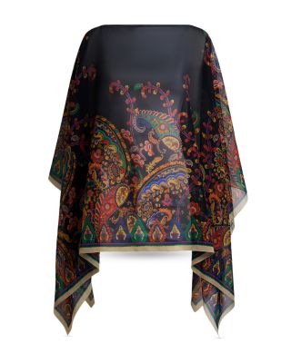 Silk Poncho Top