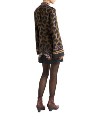 Printed Mini A Line Dress