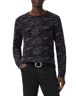 Caden Winter Pavement Jacquard Crewneck Sweater
