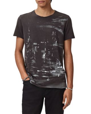 Short Sleeve Raw Edge Graphic Tee