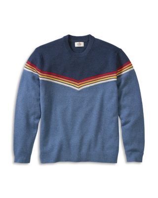 Chevron Varsity Crewneck Sweater