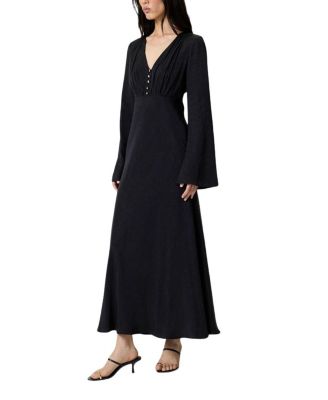 Crystal Button Detailed Maxi Dress