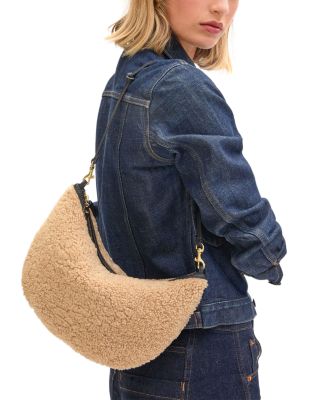 Lune Small Shearling Shoulder Bag