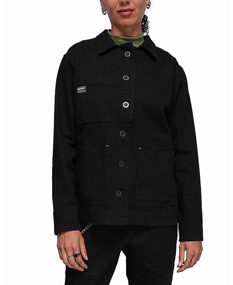 Wildfang The Essential Denim Utility Jacket In Black